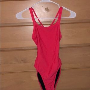 Jolyn double strap coral onesie